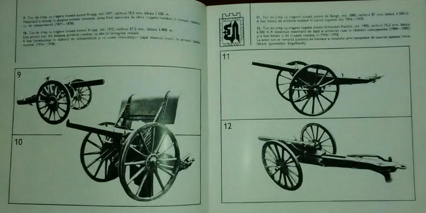  PIESE DE ARTILERIE DIN COLECTIA MUZEULUI MILITAR CENTRAL, KONIG CAROL, BATALI IONEL
